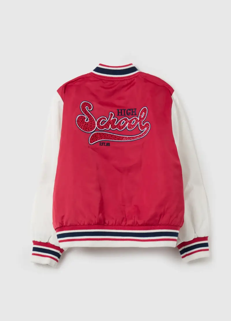 Bomber Varsity Imbottito Con Patch, Bambina, Multicolor miniatura 2