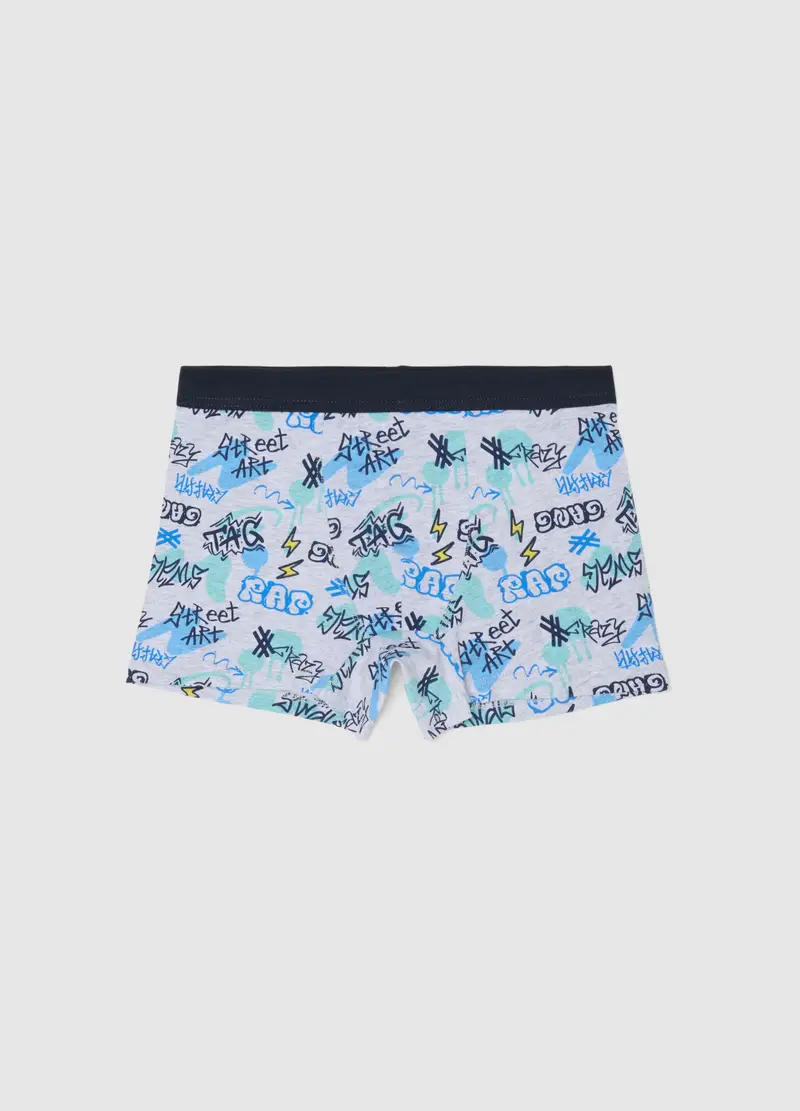 Boxer In Cotone Elasticizzato Multicolor Da Ragazzo Regular Fit, Bambino, Multicolor