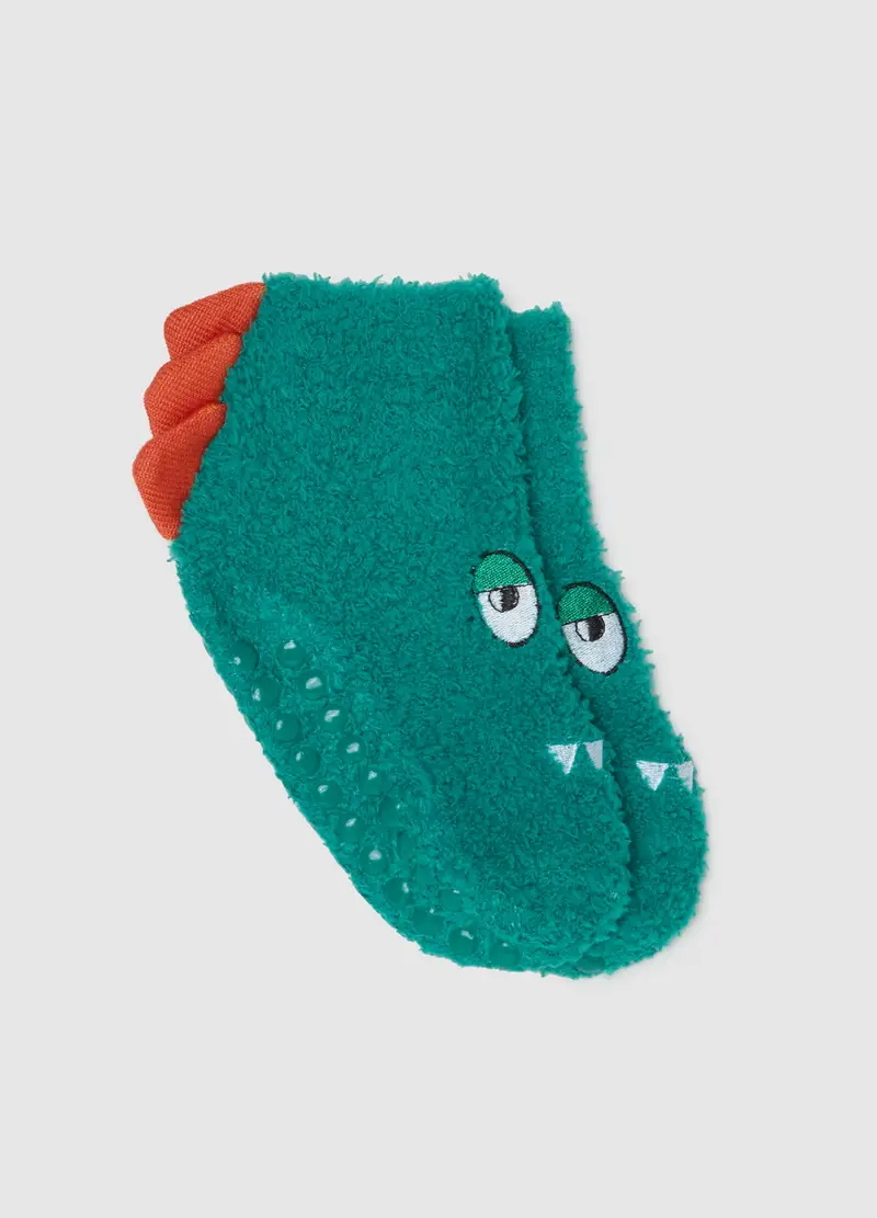 Calze Antiscivolo Dinosauro Multicolor, Bambino, Multicolor