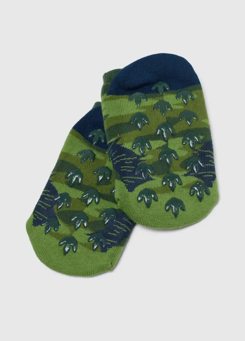 Calzini In Misto Cotone Multicolor Da Bambino Con Design Dinosauro, Multicolor miniatura 3