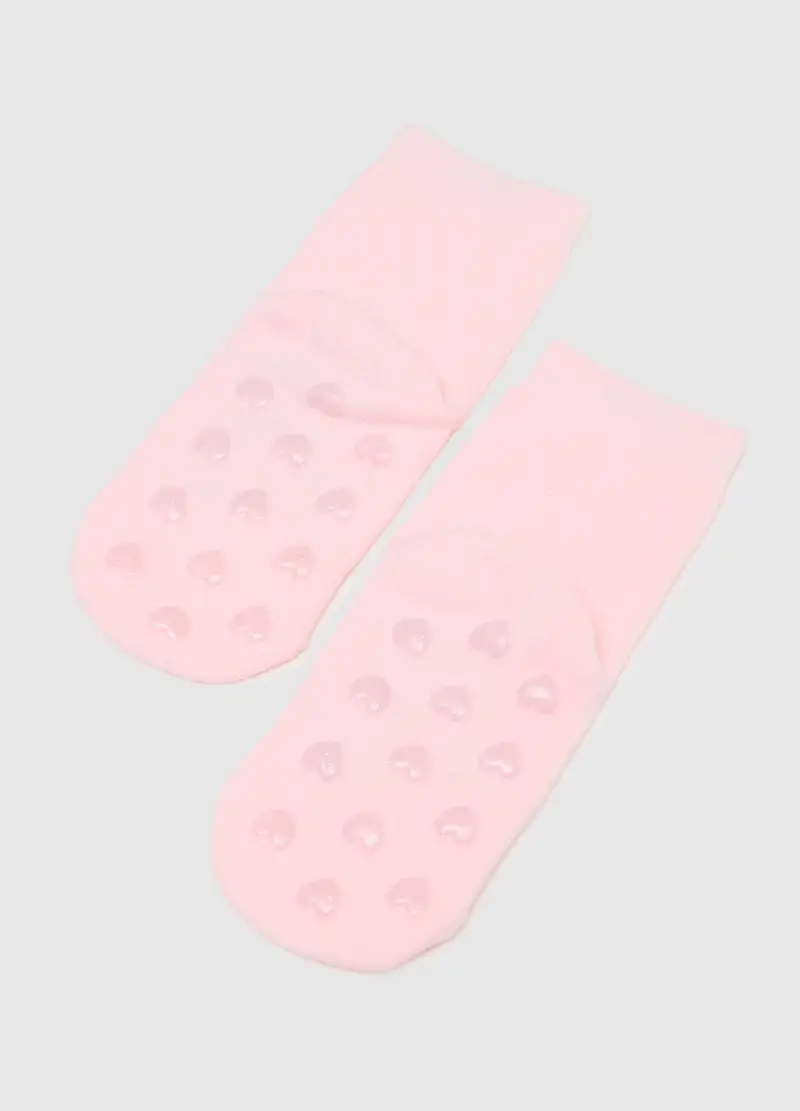 Calzini In Misto Cotone Rosa Da Bambina Con Disegni, Rosa miniatura 3