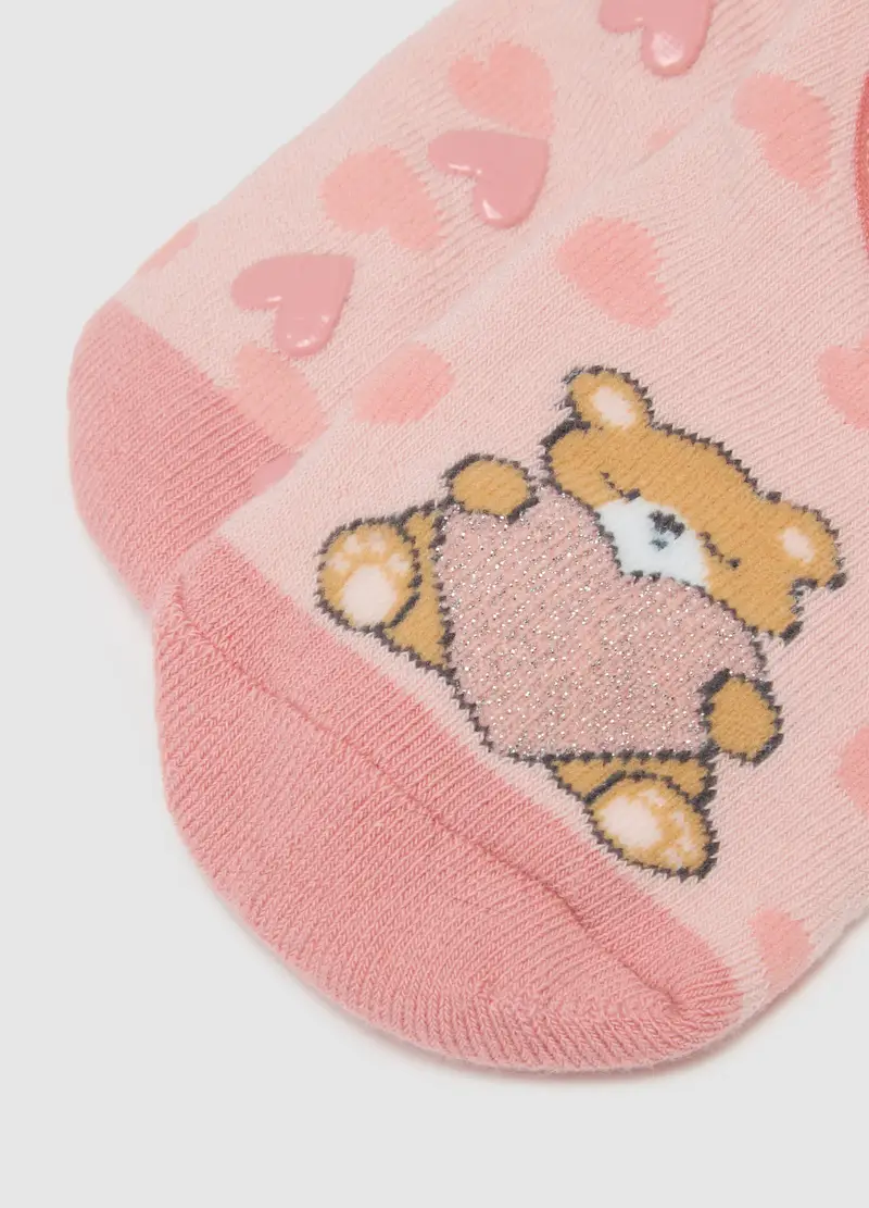 Calzini Rosa Antiscivolo Per Bambina, Rosa miniatura 3