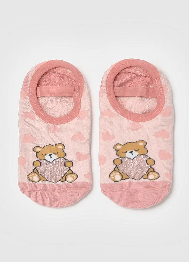 Calzini Rosa Antiscivolo Per Bambina, Rosa miniatura 2