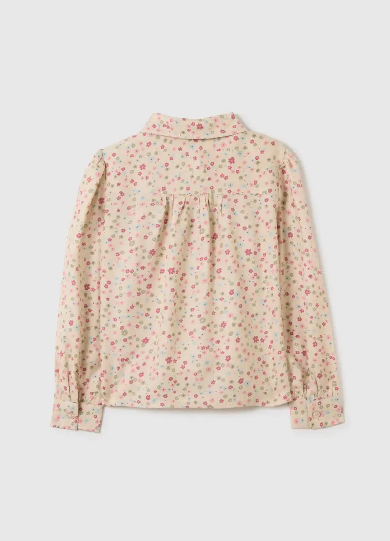 Camicia A Fiori Multicolor Da Bambina Regular Fit, Multicolor miniatura 2