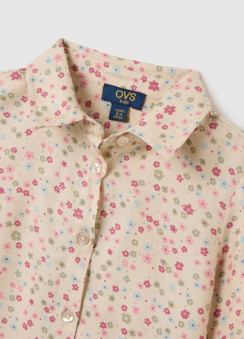 Camicia A Fiori Multicolor Da Bambina Regular Fit, Multicolor miniatura 3