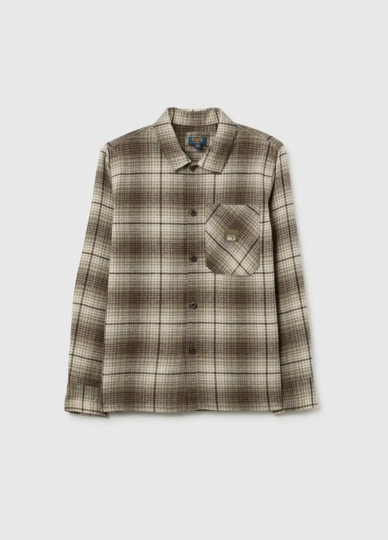 Camicia A Quadri Multicolor Da Ragazzo In Puro Cotone Regular Fit, Bambino, Multicolor