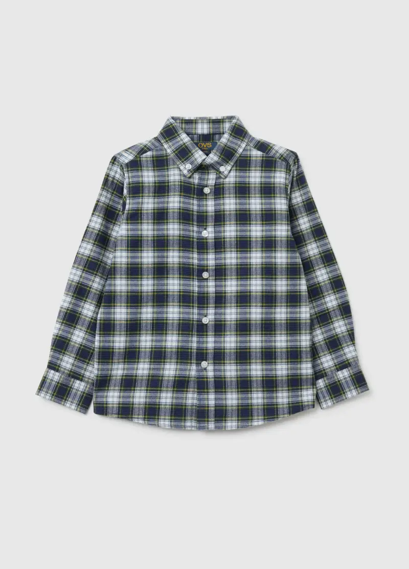 Camicia Da Bambino In Puro Cotone Multicolor Regular Fit, Multicolor