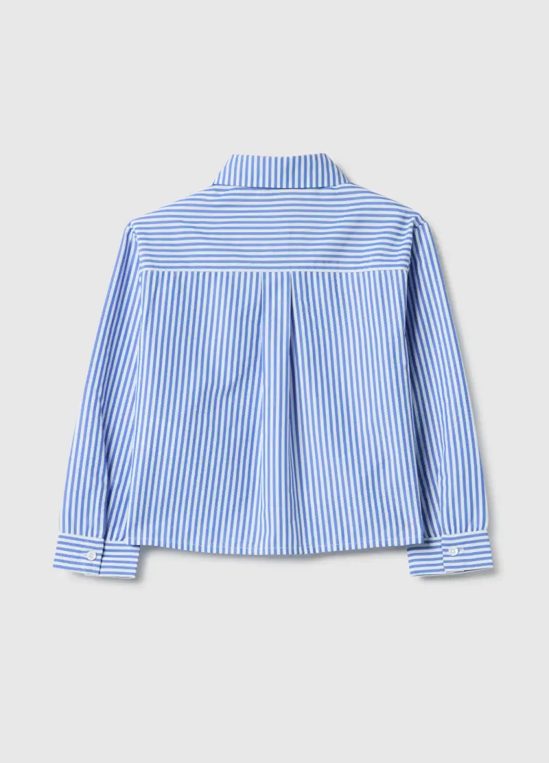 Camicia In Cotone A Righe Multicolor Da Bambina Regular Fit, Multicolor miniatura 2