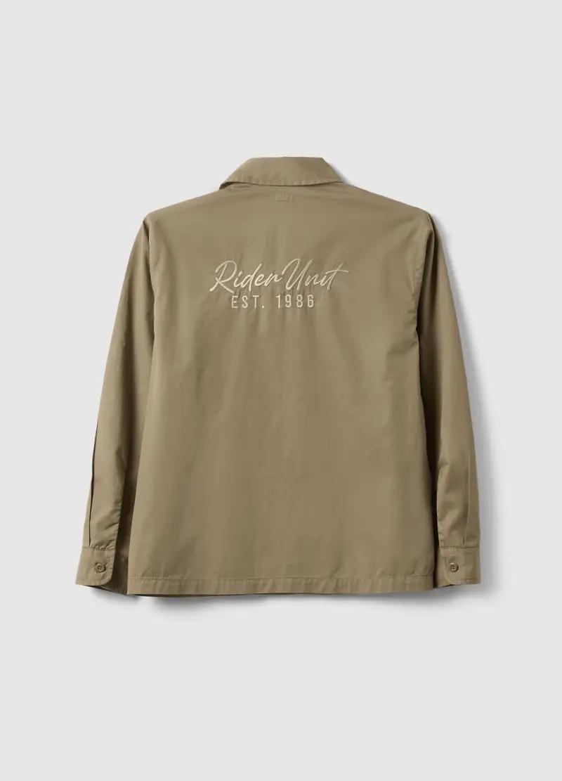 Camicia In Puro Cotone Beige Oversize Fit Da Ragazzo, Bambino, Beige miniatura 2