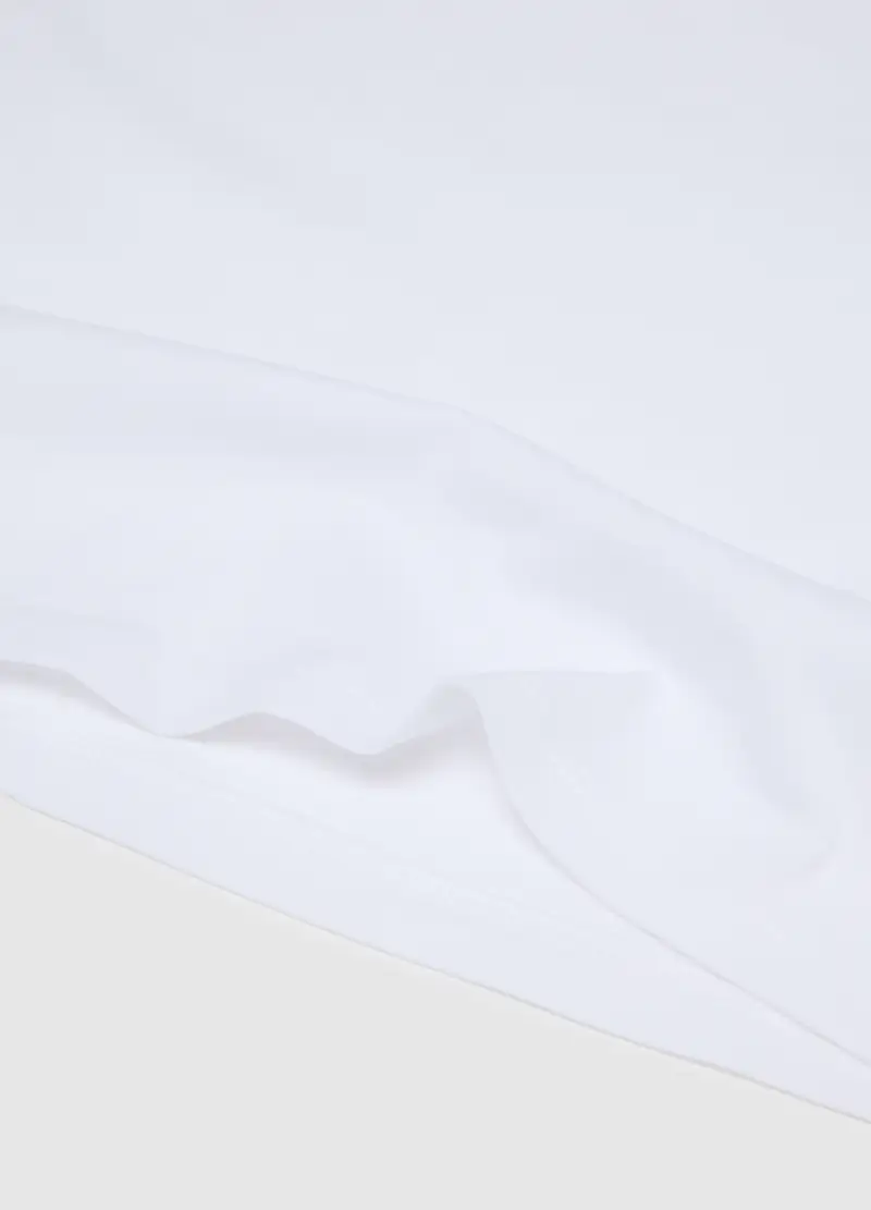 Canottiera Bianca In Cotone Per Bambina, Bianco miniatura 3