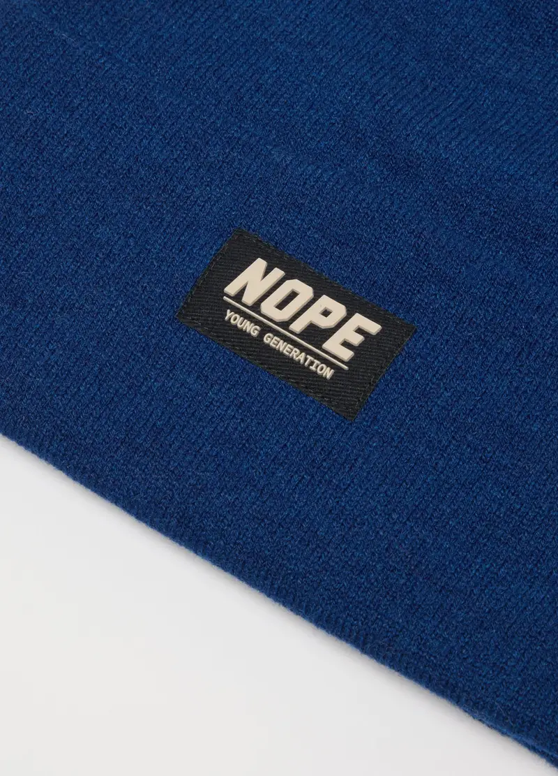 Cappello Blu Da Bambino In Maglia, Blu miniatura 3