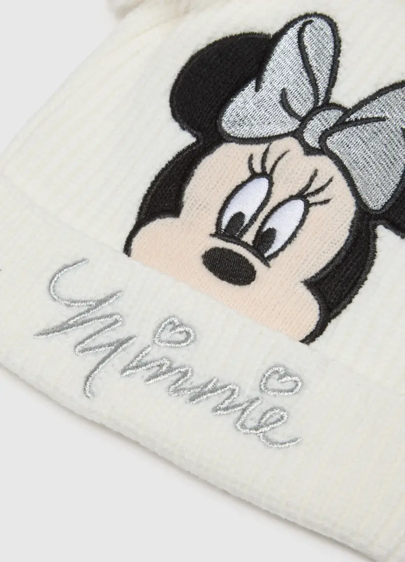 Cappello Da Bambina Bianco Con Stampa Minnie, Bianco miniatura 2