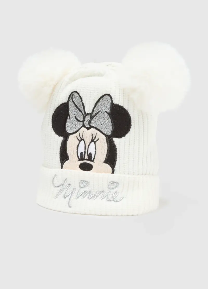 Cappello Da Bambina Bianco Con Stampa Minnie, Bianco miniatura 3