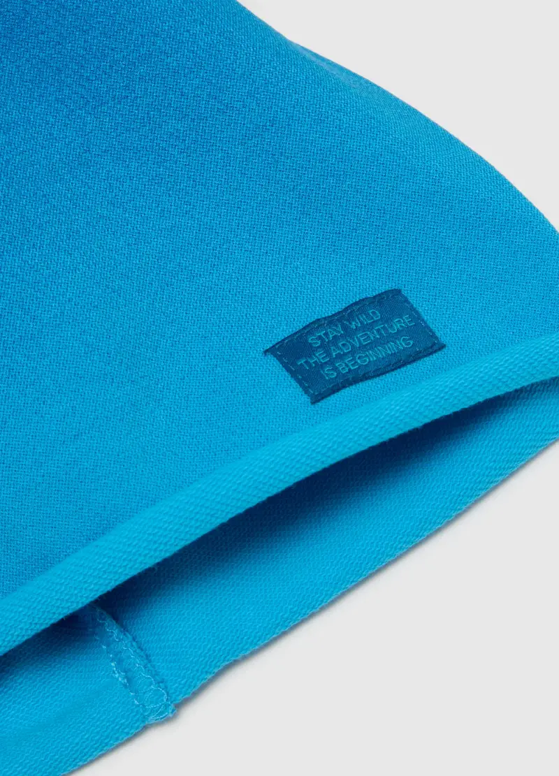 Cappello In Cotone Elasticizzato Azzurro Da Bambino, Azzurro miniatura 3