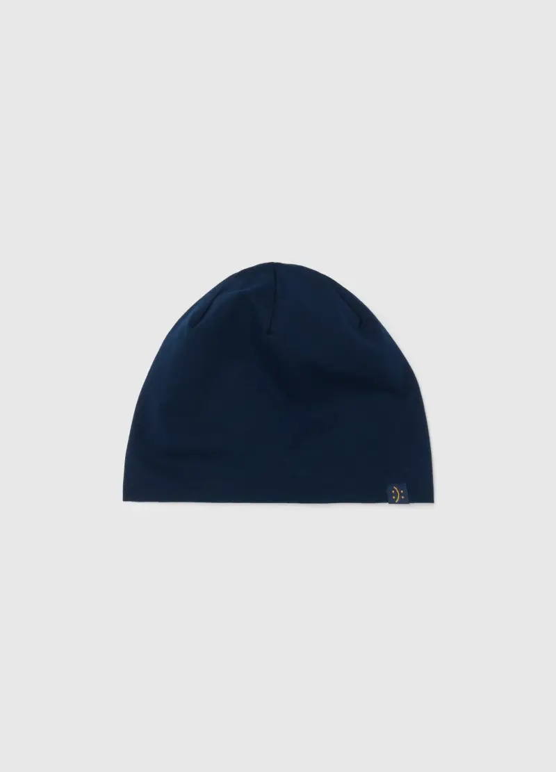 Cappello In Cotone Elasticizzato Blu Da Bambino Vestibilità Comoda, Blu