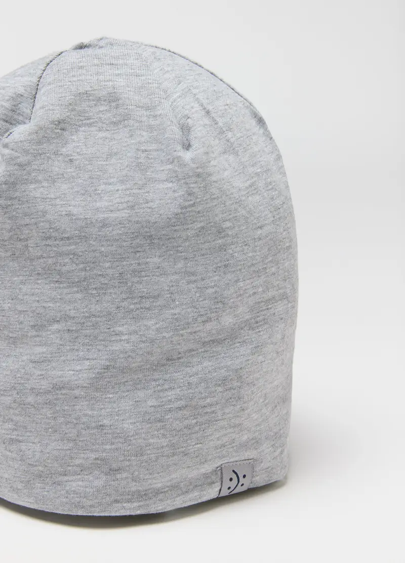 Cappello In Cotone Elasticizzato Grigio Da Bambino Vestibilità Comoda, Grigio miniatura 3