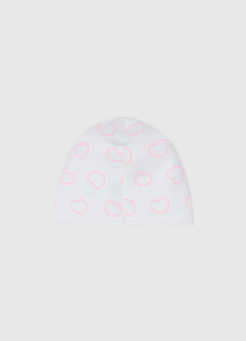 Cappello In Cotone Elasticizzato Multicolor Da Bambina Con Stampa, Multicolor miniatura 2