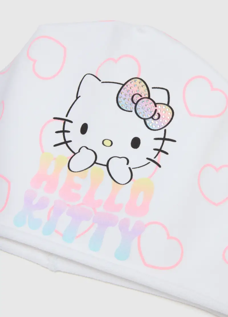 Cappello In Cotone Elasticizzato Multicolor Da Bambina Con Stampa, Multicolor miniatura 3