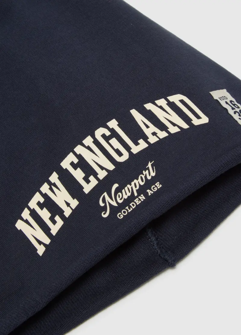 Cappello In Misto Cotone Blu Da Bambino Regular Fit Con Scritta, Blu miniatura 3