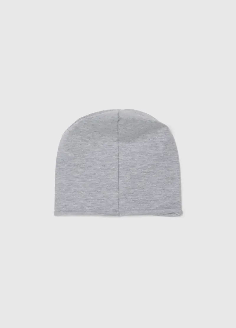 Cappello In Misto Cotone Grigio Da Bambino Regular Fit Con Scritta, Grigio miniatura 2