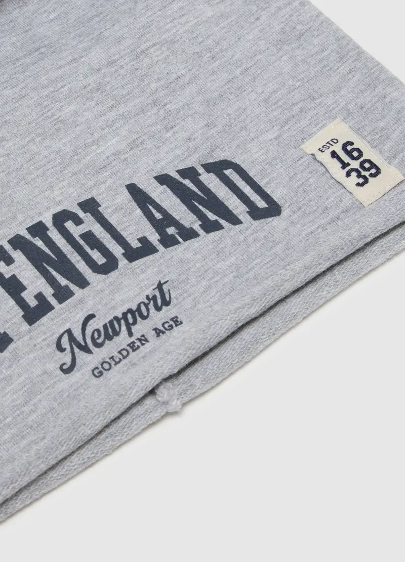 Cappello In Misto Cotone Grigio Da Bambino Regular Fit Con Scritta, Grigio miniatura 3