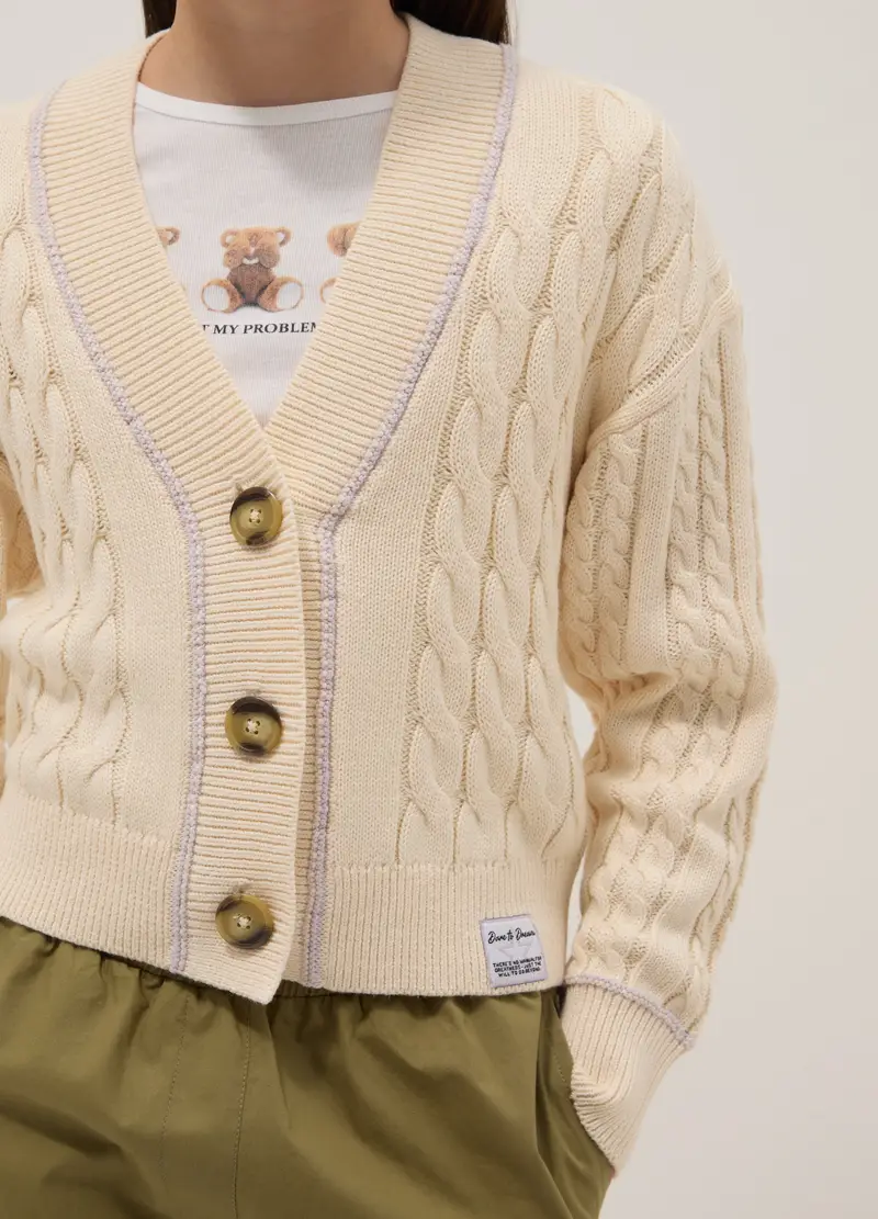 OVS KIDS Cardigan Ragazza Beige 4330002 miniatura 3