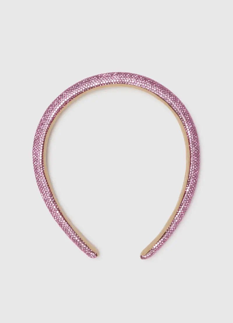 Cerchietto Rosa Glitterato Per Bambina, Rosa