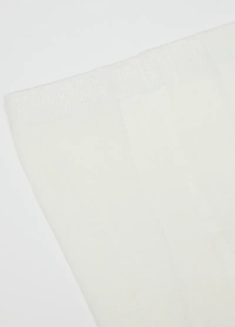 Collant Bianchi Da Bambina Con Fiocco, Bianco miniatura 3