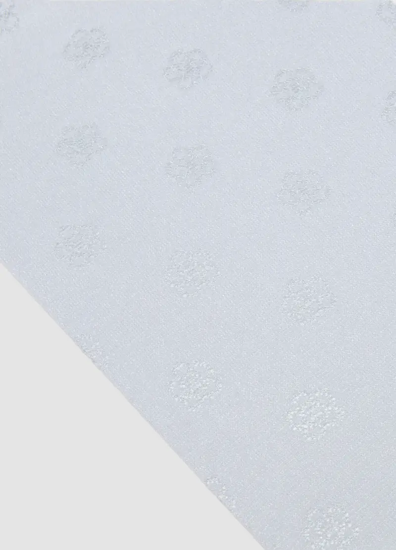 Collant Bianchi Da Bambina Con Texture Floreale, Bianco miniatura 3