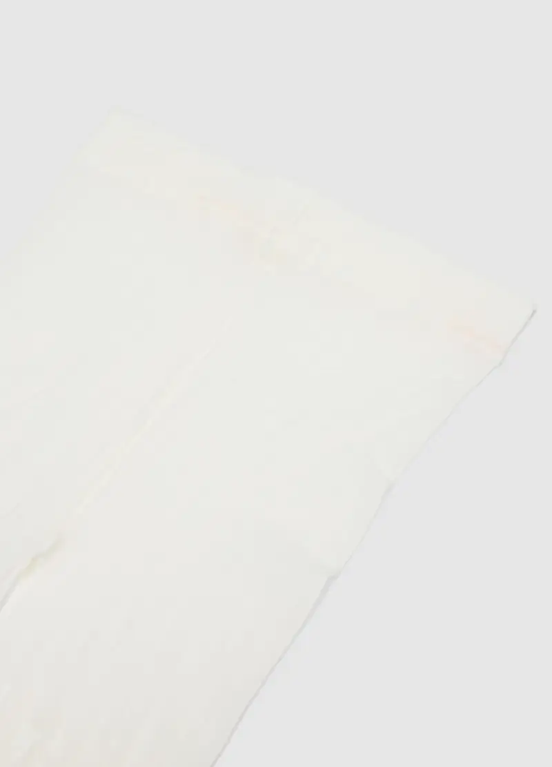 Collant Bianchi Da Bambina Con Texture Mesh, Bianco miniatura 3
