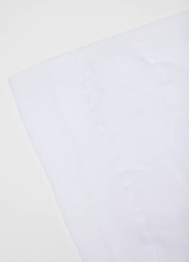 Collant Bianchi Da Bambina In Misto Cotone Elasticizzato, Bianco miniatura 3