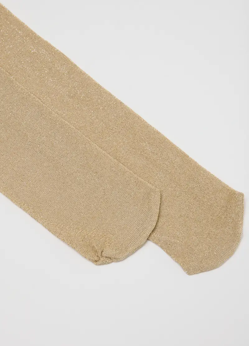 , Collant Da Bambina Beige Con Glitter, Multicolor miniatura 2