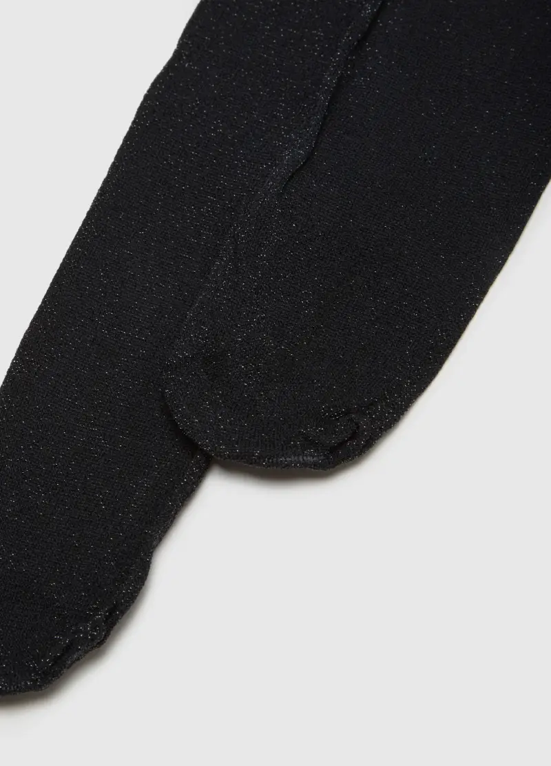 Collant Da Bambine In Tessuto Elasticizzato Nero, Bambina, Nero miniatura 2