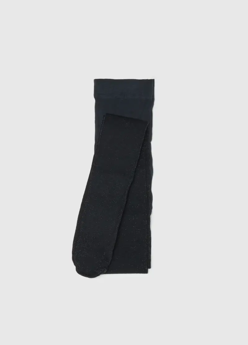 Collant Da Bambine In Tessuto Elasticizzato Nero, Bambina, Nero