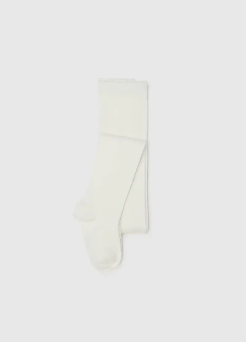 Collant Da Ragazza Bianchi Elasticizzati, Bambina, Bianco