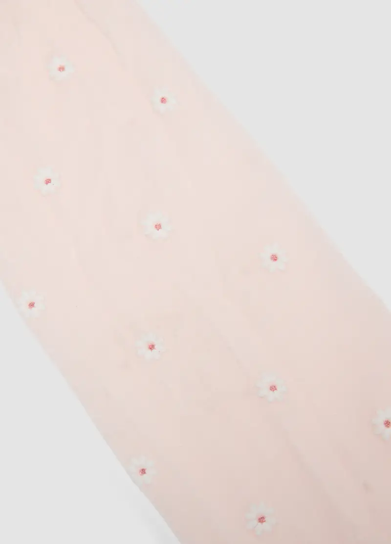 Collant Elasticizzati Rosa Da Bambina Con Margherite, Rosa miniatura 3