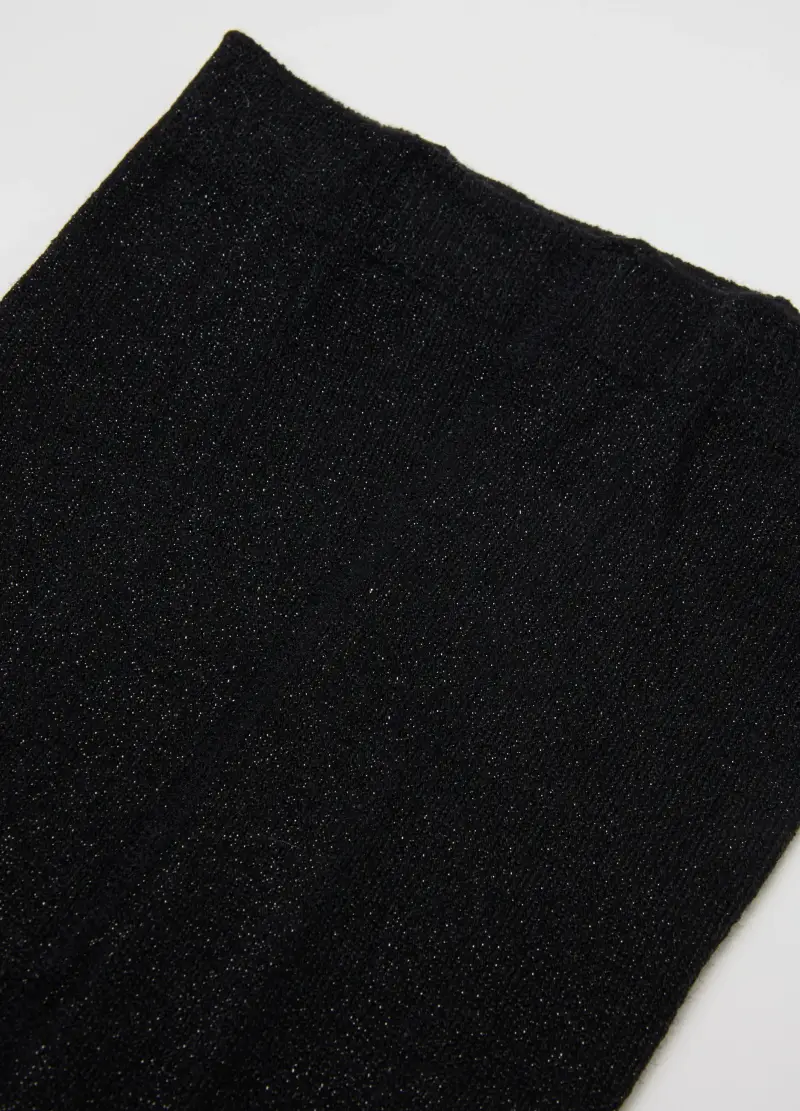 Collant Nero Con Fibre Metalliche, Bambina, Nero miniatura 3