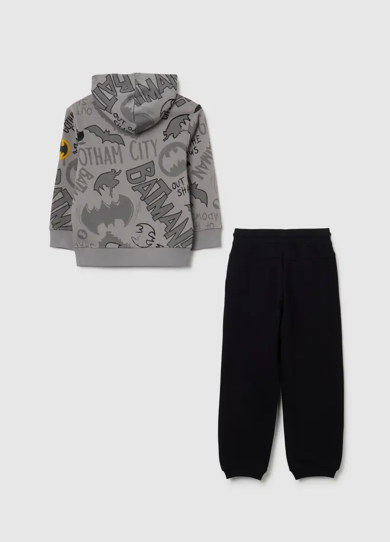 Completo Da Bambino In Misto Cotone Grigio Regular Fit Con Stampa, Grigio miniatura 2