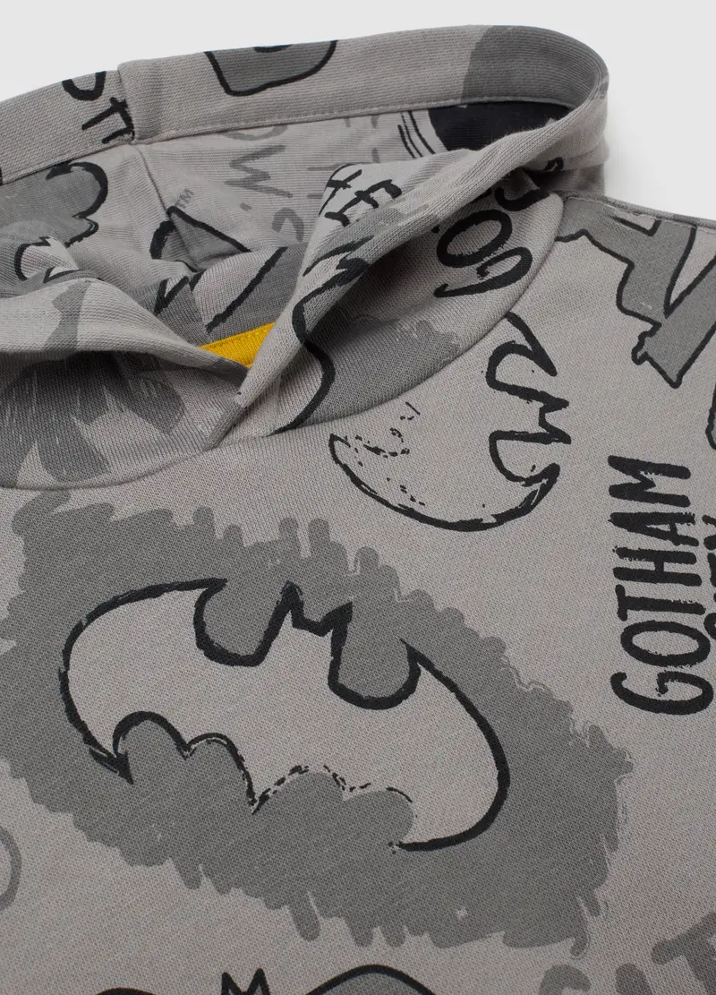 Completo Da Bambino In Misto Cotone Grigio Regular Fit Con Stampa, Grigio miniatura 3