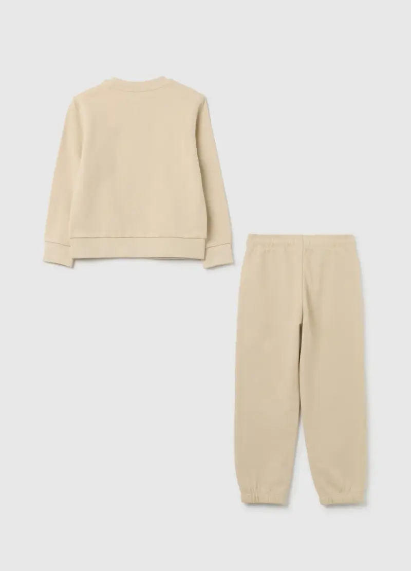 Completo Da Bambino In Puro Cotone Beige Regular Fit, Beige miniatura 2