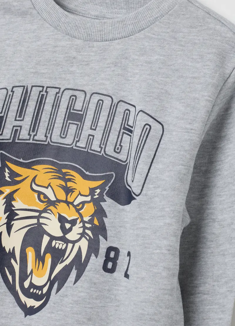 Completo Da Bambino In Puro Cotone Grigio Regular Fit, Grigio miniatura 3