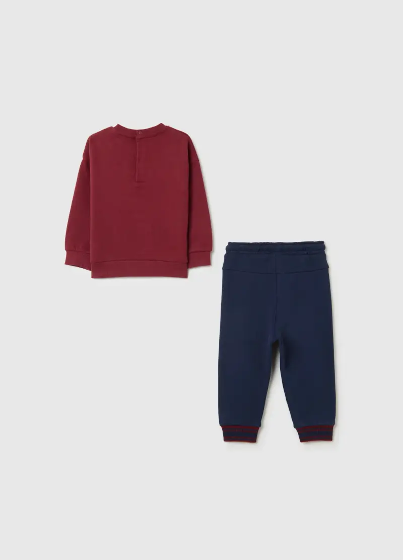 Completo Da Bambino In Puro Cotone Rosso Regular Fit, Rosso miniatura 2