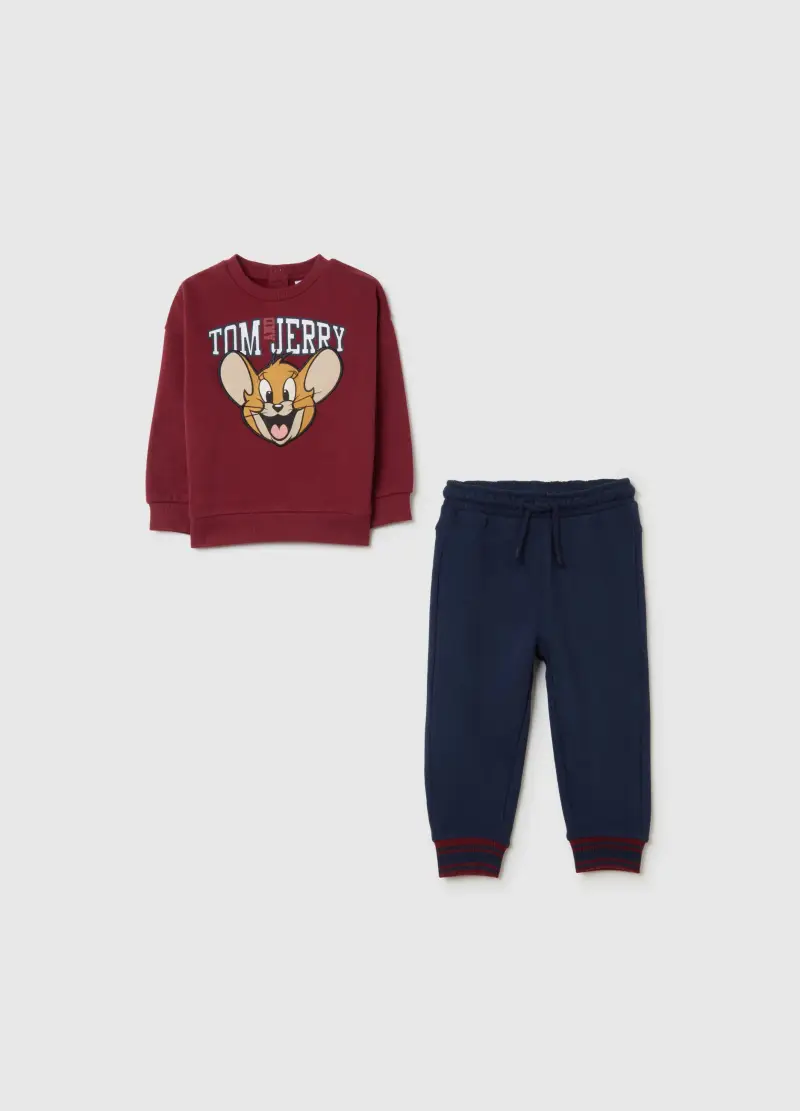 Completo Da Bambino In Puro Cotone Rosso Regular Fit, Rosso