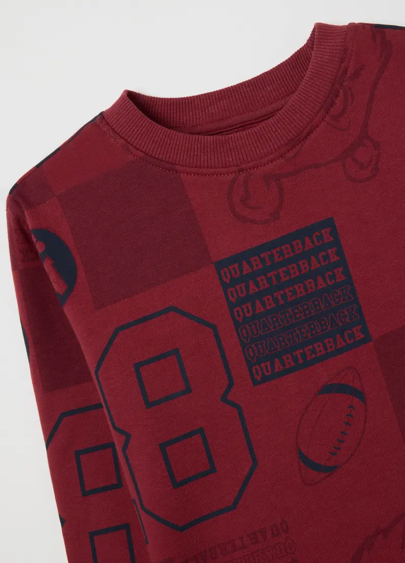 Completo Jogging Rosso E Grigio Per Bambino, Grigio miniatura 3