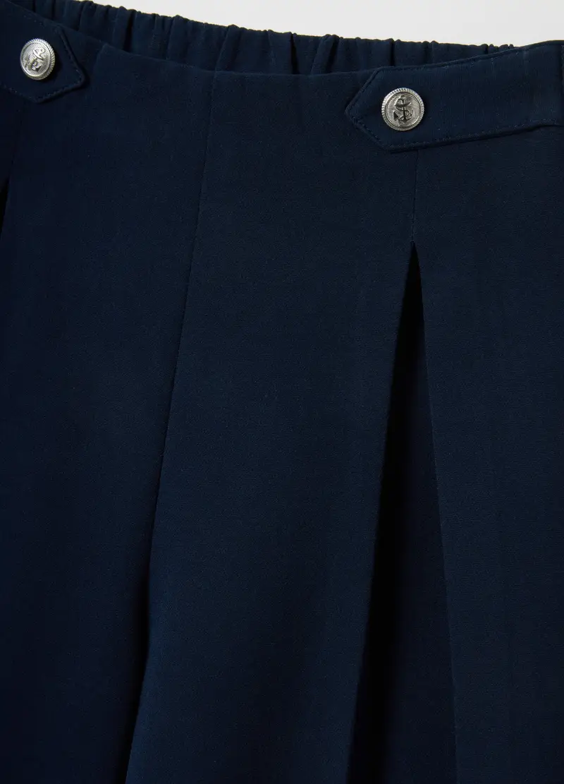 Culotte Blu Da Bambina Regular Fit Con Elastico In Vita, Blu miniatura 3