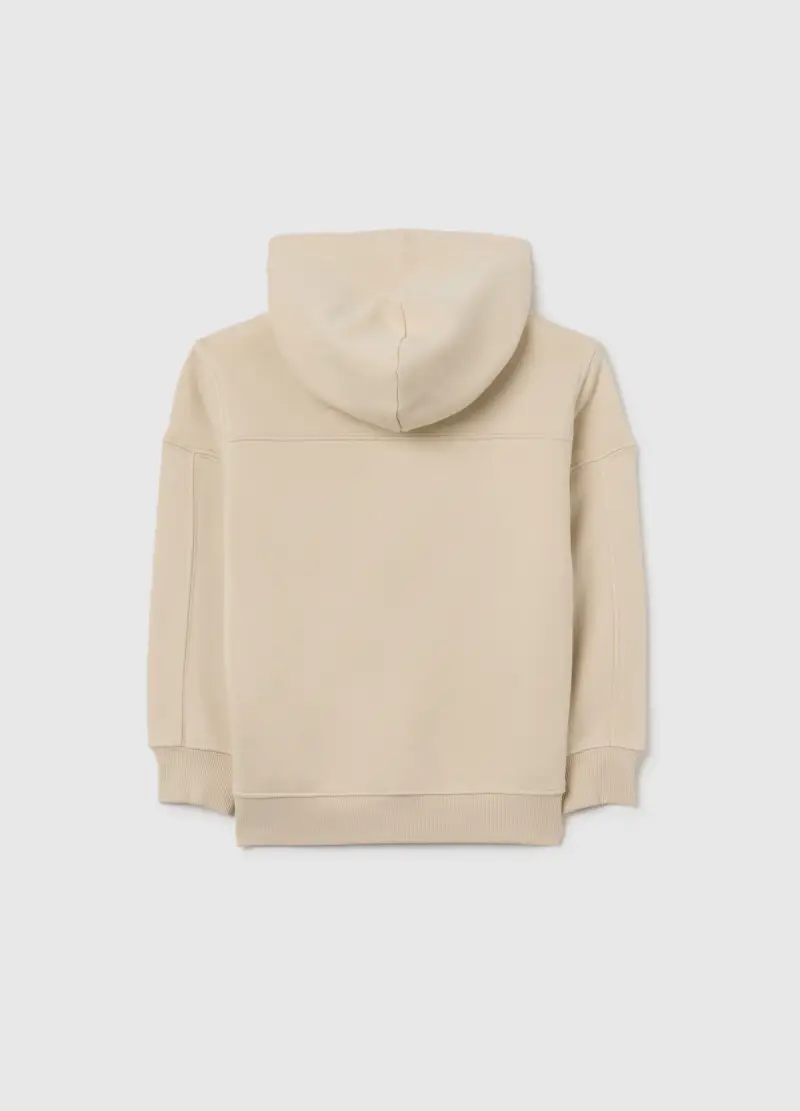 Felpa Beige Con Cappuccio Per Bambino, Beige miniatura 2
