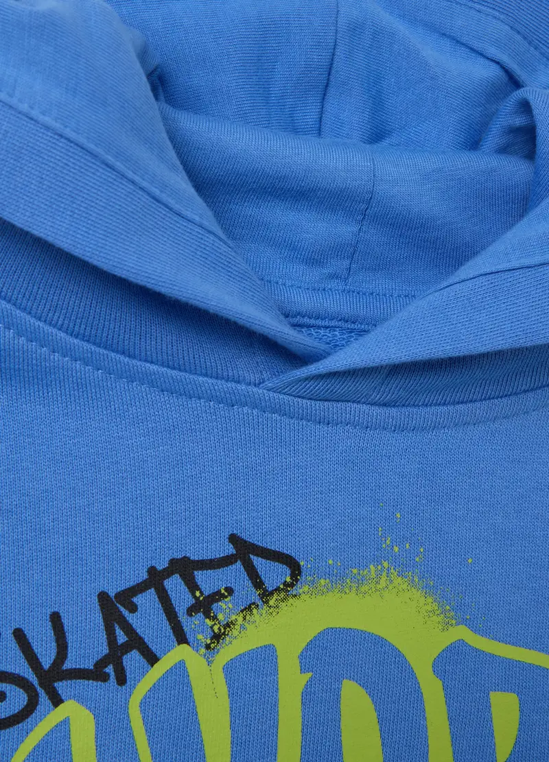 Felpa Con Cappuccio E Stampa "n York City", Bambino, Blu miniatura 3