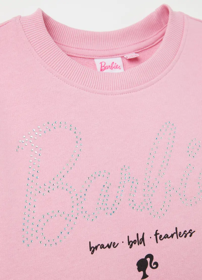 Felpa Con Scritta Barbie Di Strass, Bambina, Rosa miniatura 3