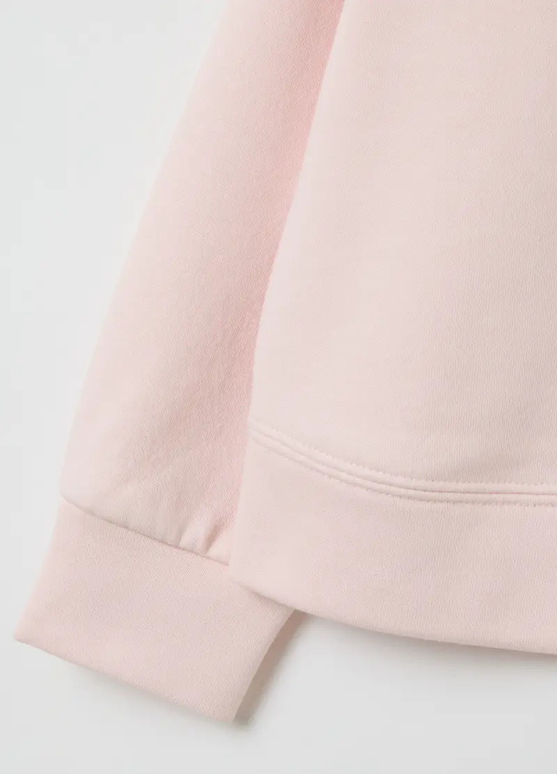 Felpa Da Bambina In Misto Cotone Rosa Con Fiocco, Rosa miniatura 3