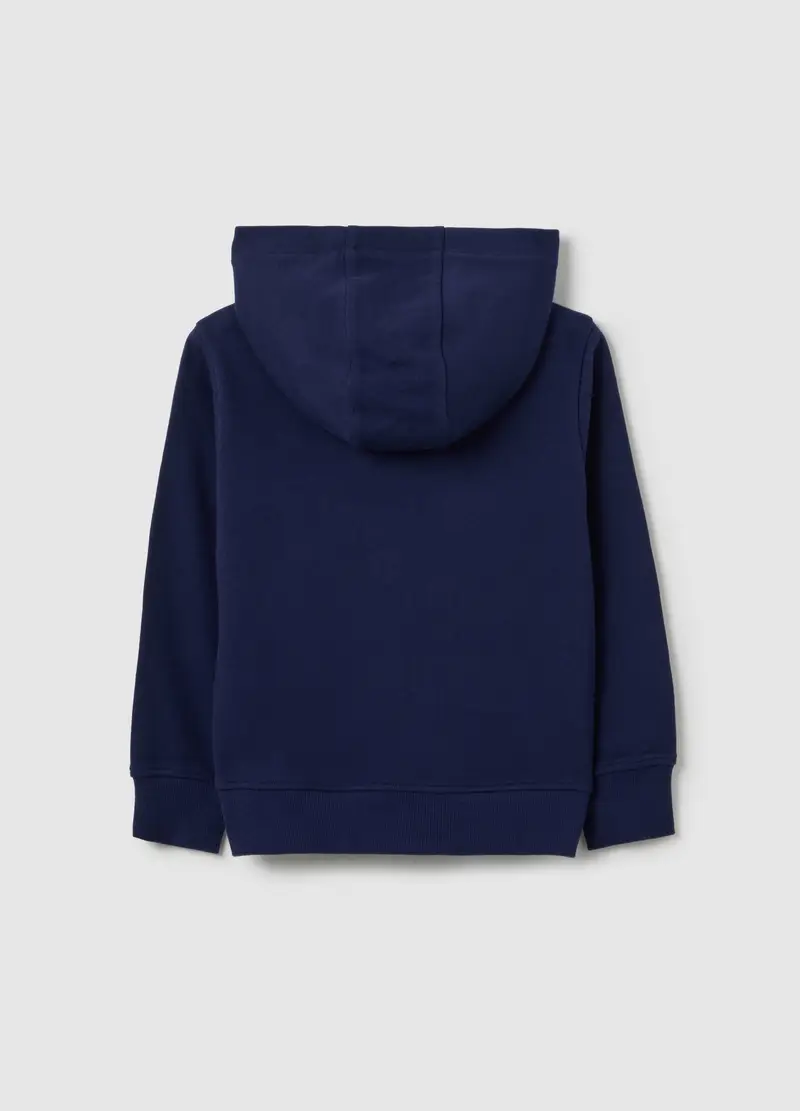 Felpa Da Bambina In Puro Cotone Blu Regular Fit, Blu miniatura 2